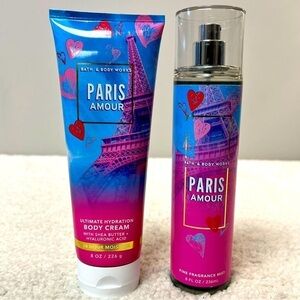 Bath & Body Works "Paris Amour" Body Creme + Fragrance Mist Bundle